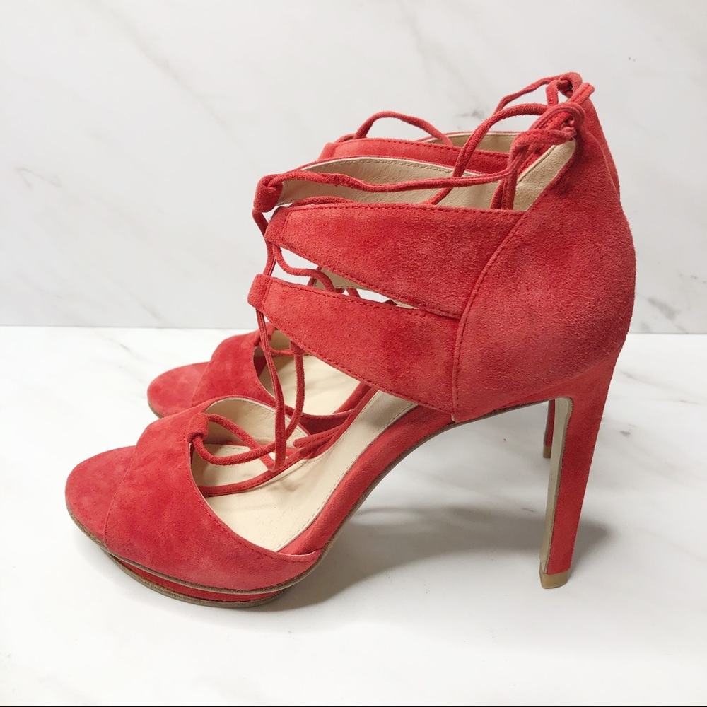 NEW Pelle Moda Suede Raspberry Heels 5.5 - Picture 4 of 7